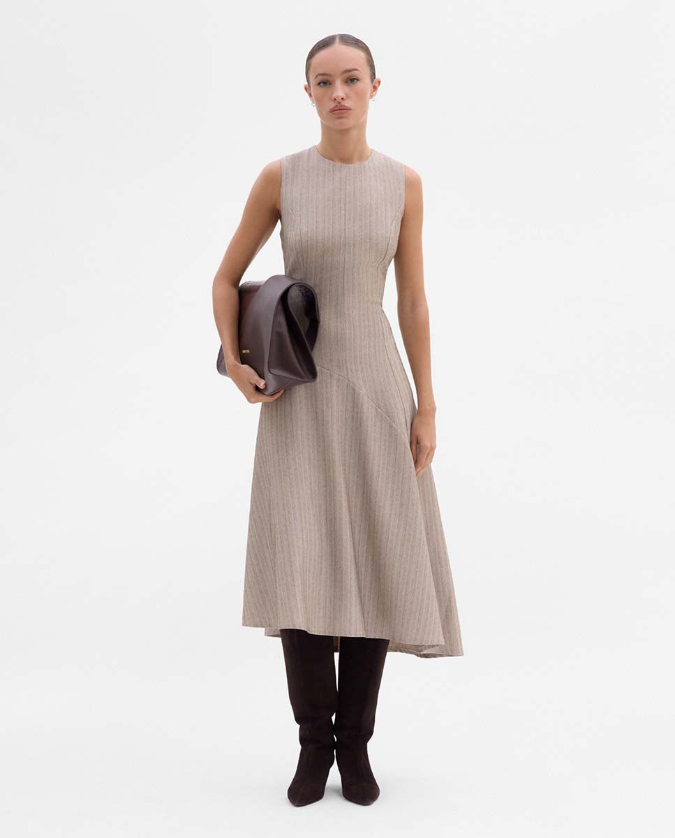 Vestido asimétrico rayas