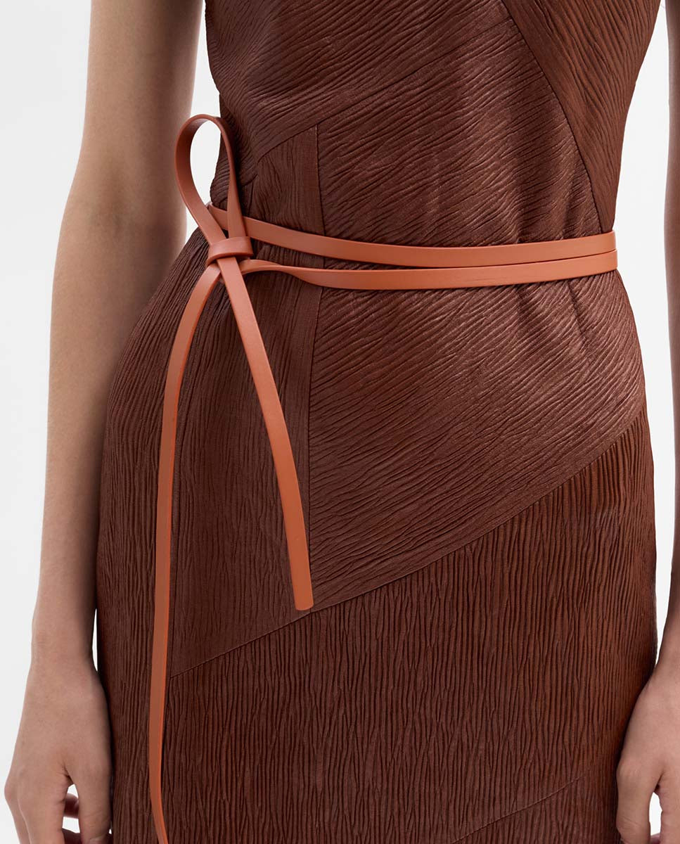 Vestido largo textura