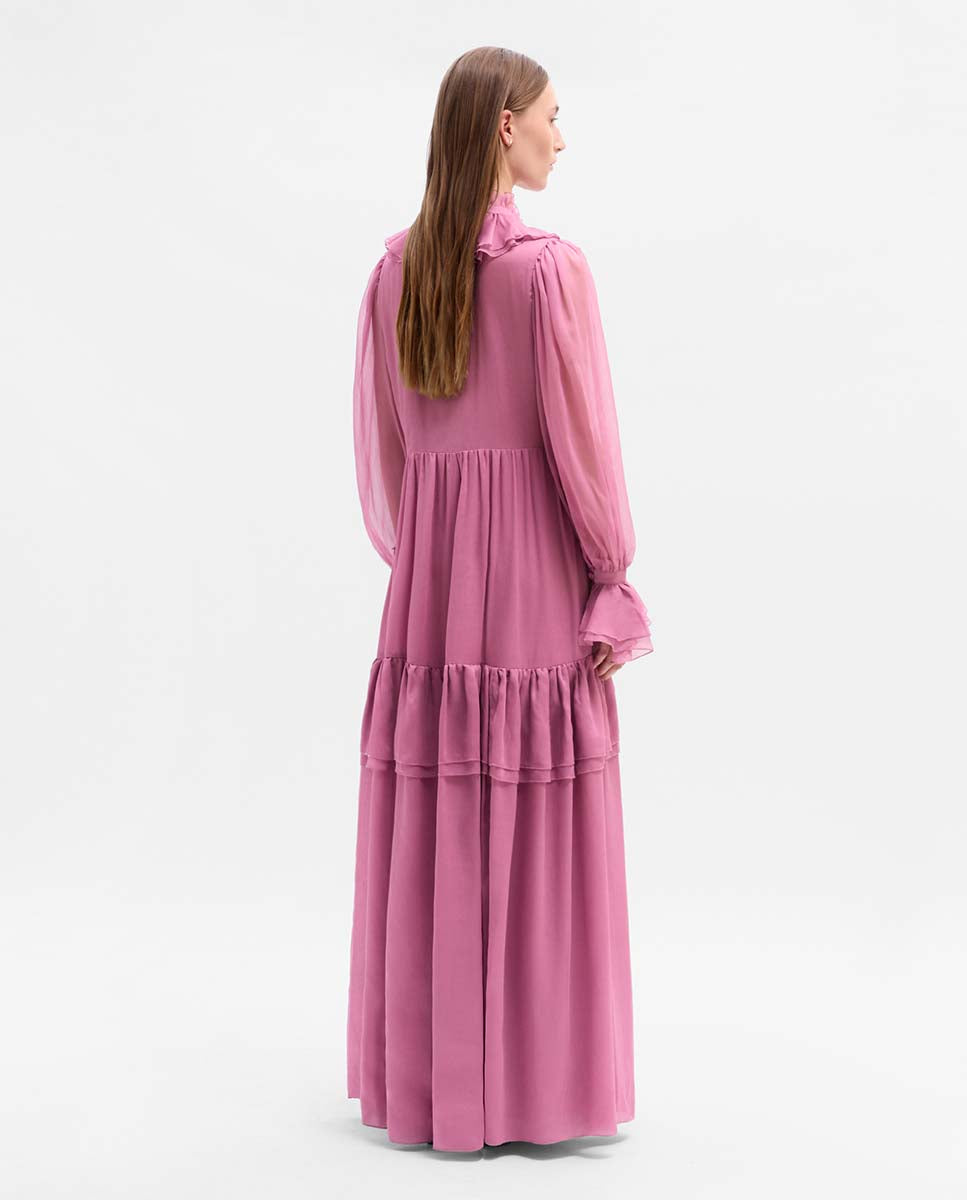 Vestido vaporoso volantes